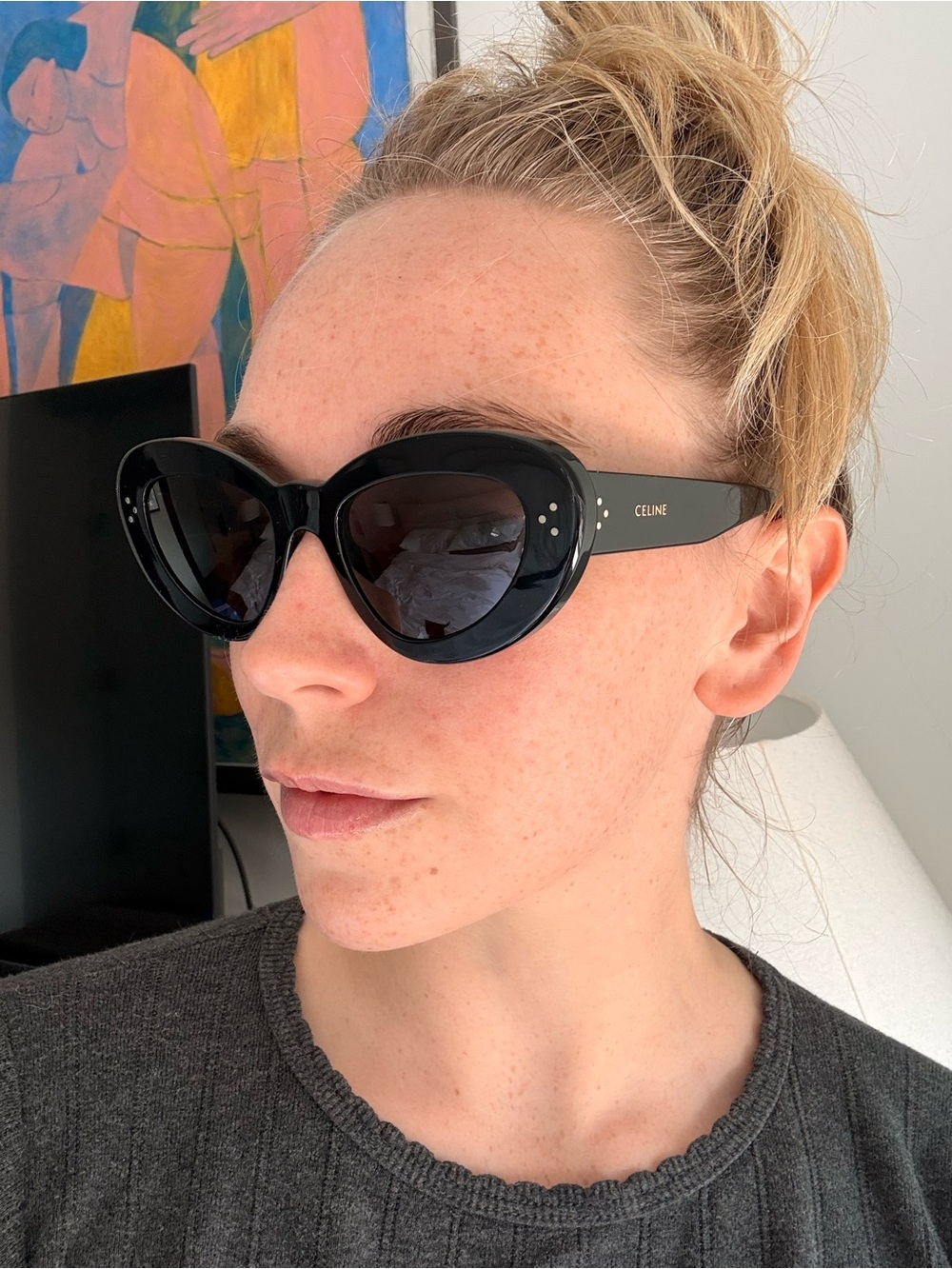 Celine Black BUTTERFLY S320 SUNGLASSES IN ACETATE